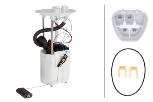 Front View of Fuel Pump and Sender Assembly HELLA 358301701