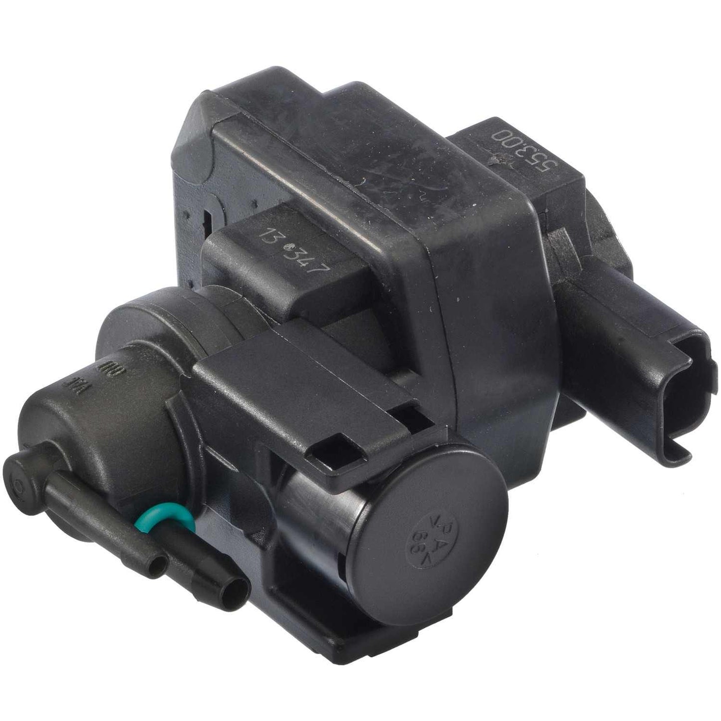 Front View of Turbocharger Wastegate Vacuum Actuator and Solenoid Connector HELLA 7.01777.17.0