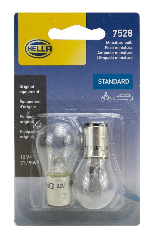 Package View of Center High Mount Stop Light Bulb HELLA 7528TB