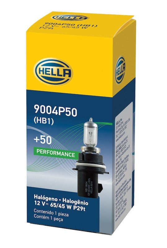 Package View of Headlight Bulb HELLA 9004P50