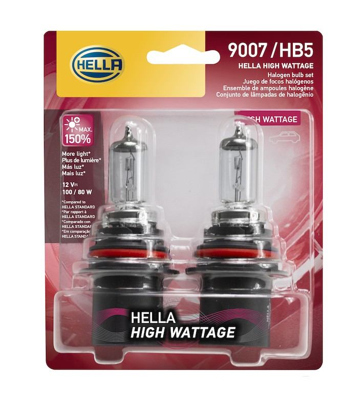 Package View of Daytime Running Light Bulb HELLA 9007100/80WTB