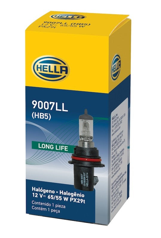 Package View of Daytime Running Light Bulb HELLA 9007LL