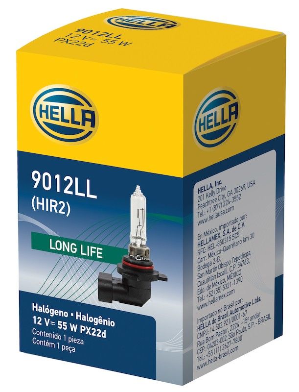 Package View of Daytime Running Light Bulb HELLA 9012LL