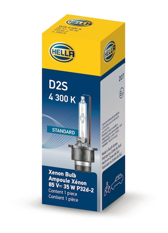 Package View of Headlight Bulb HELLA D2S4300K