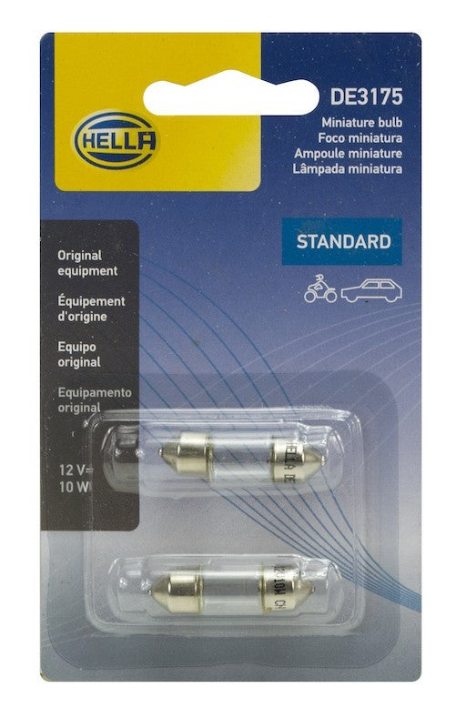 Package View of Center High Mount Stop Light Bulb HELLA DE3175TB