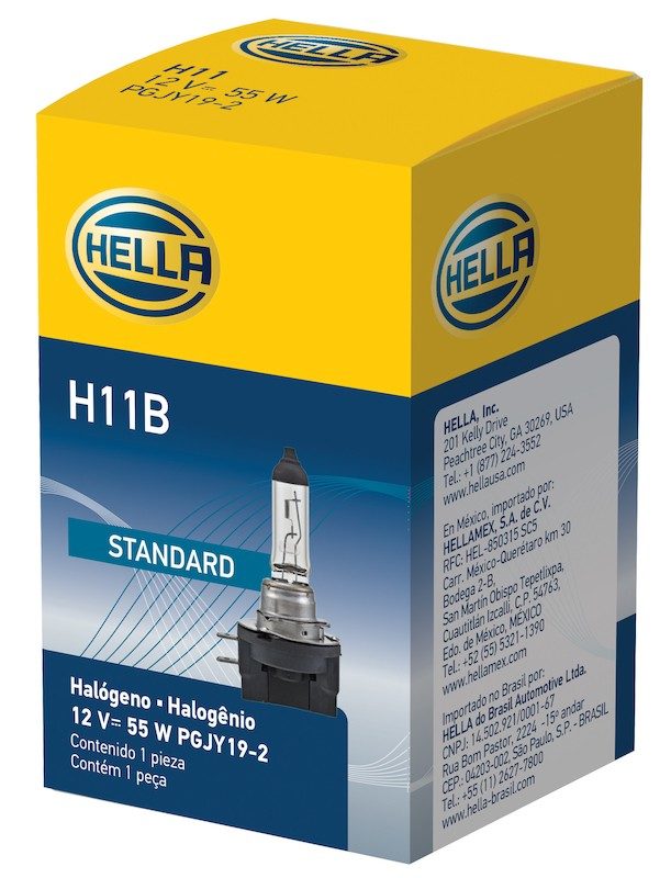 Package View of Headlight Bulb HELLA H11B