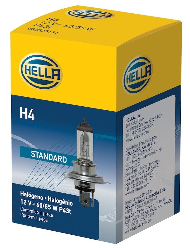 Package View of Headlight Bulb HELLA H4