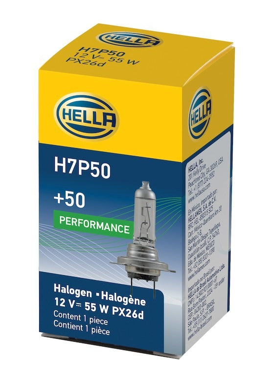 Package View of Cornering Light Bulb HELLA H7P50