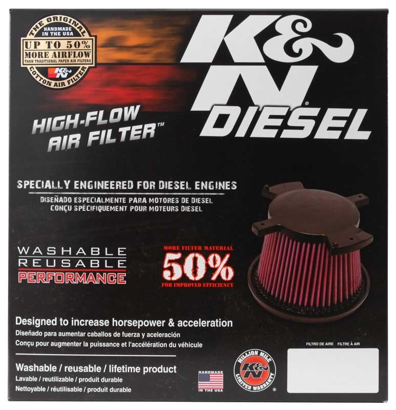 Back View of Air Filter K&N E-0644