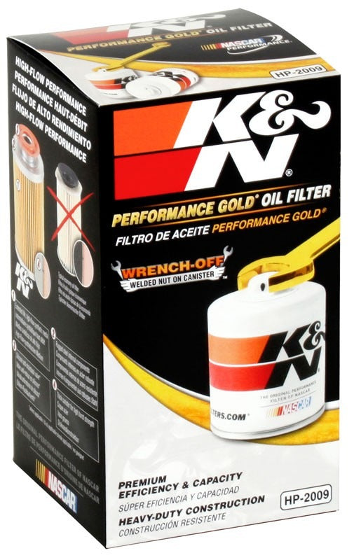 Angle View of Engine Oil Filter K&N HP-2009