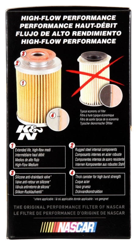 Left View of Engine Oil Filter K&N HP-2009