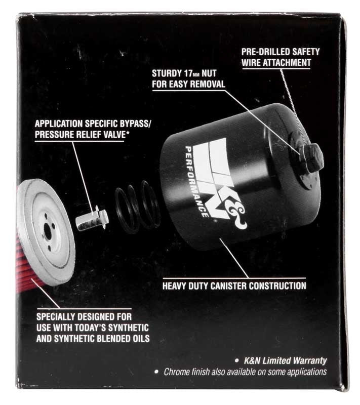 Back View of Engine Oil Filter K&N KN-153