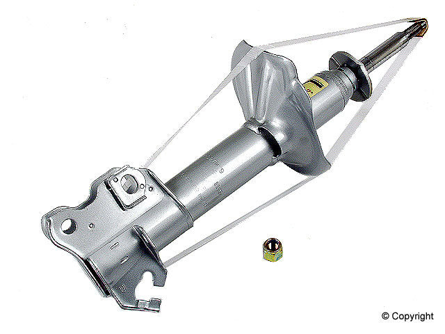 Top View of Front Right Suspension Strut KYB 232009