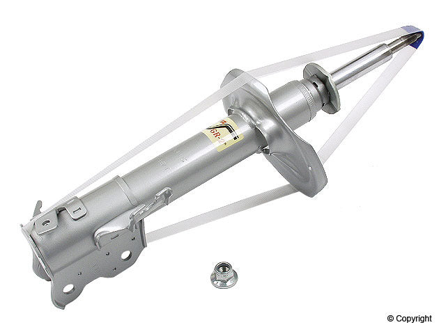 Top View of Front Left Suspension Strut KYB 333345