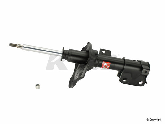 Top View of Front Right Suspension Strut KYB 334267