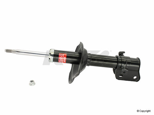 Top View of Front Right Suspension Strut KYB 334342