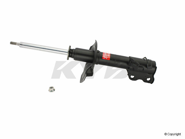 Top View of Front Right Suspension Strut KYB 334366