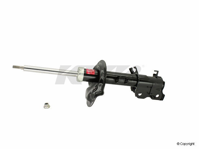 Top View of Front Left Suspension Strut KYB 334455