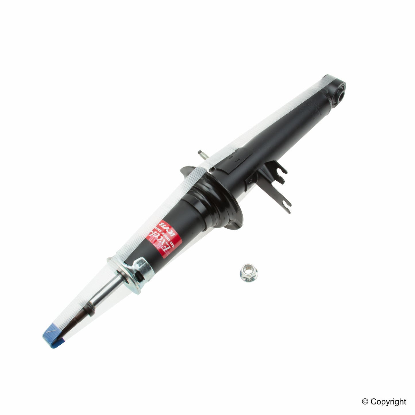 Top View of Front Right Suspension Strut KYB 340091