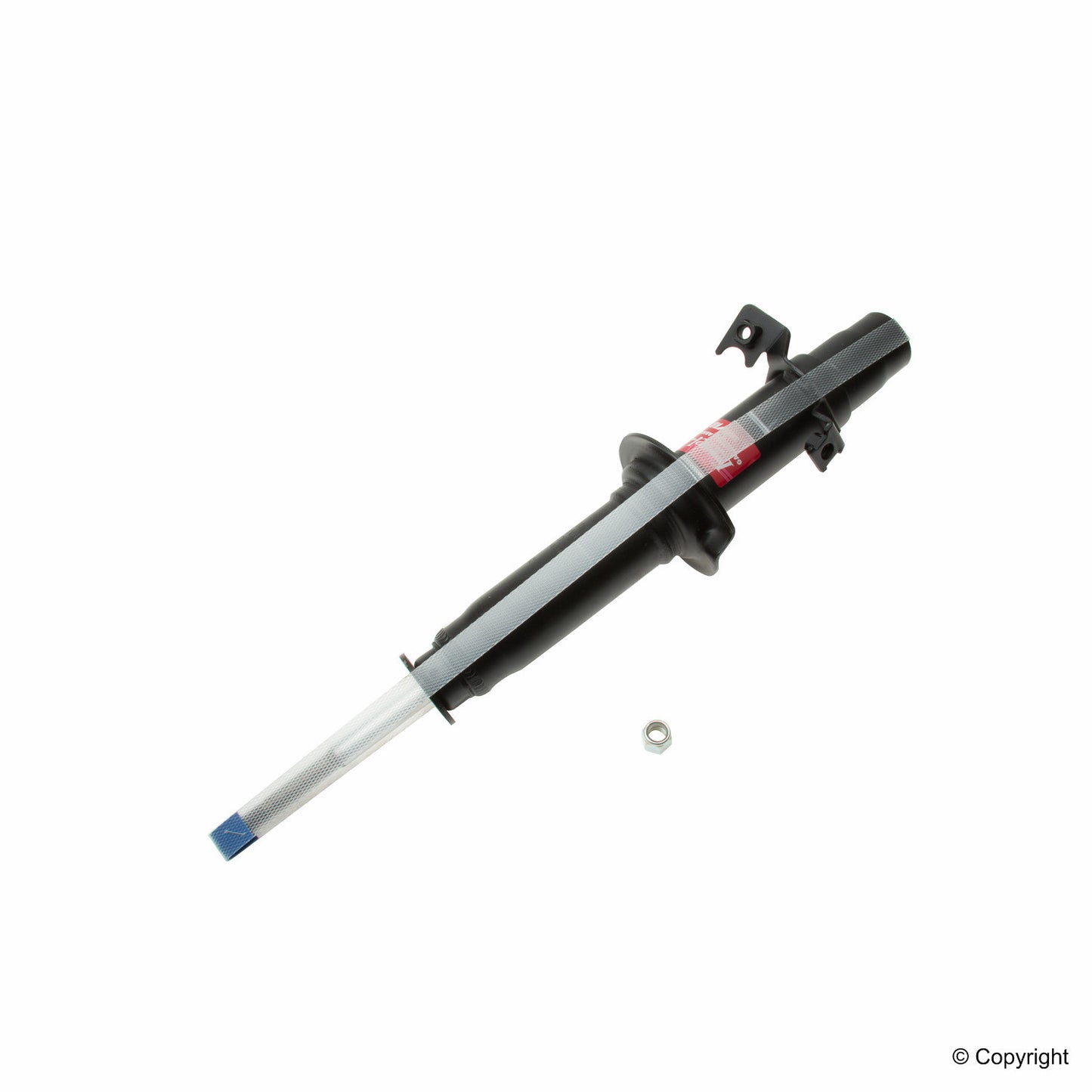 Top View of Front Right Suspension Strut KYB 341446