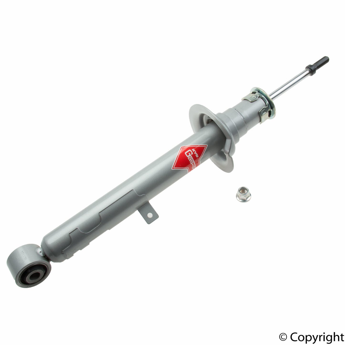 Top View of Front Right Suspension Strut KYB 551130