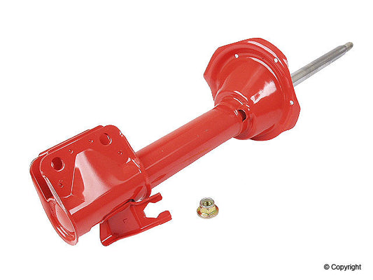 Top View of Rear Left Suspension Strut KYB 734037