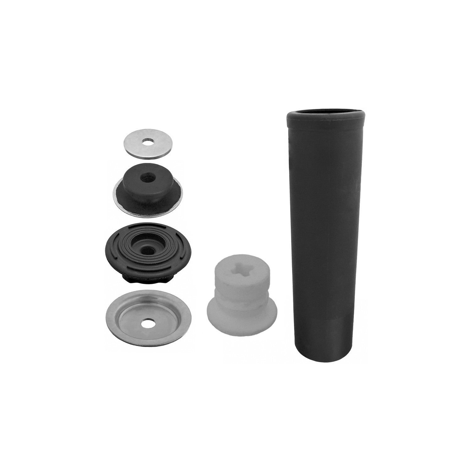 Front View of Rear Upper Suspension Shock Mounting Kit KYB SM5858