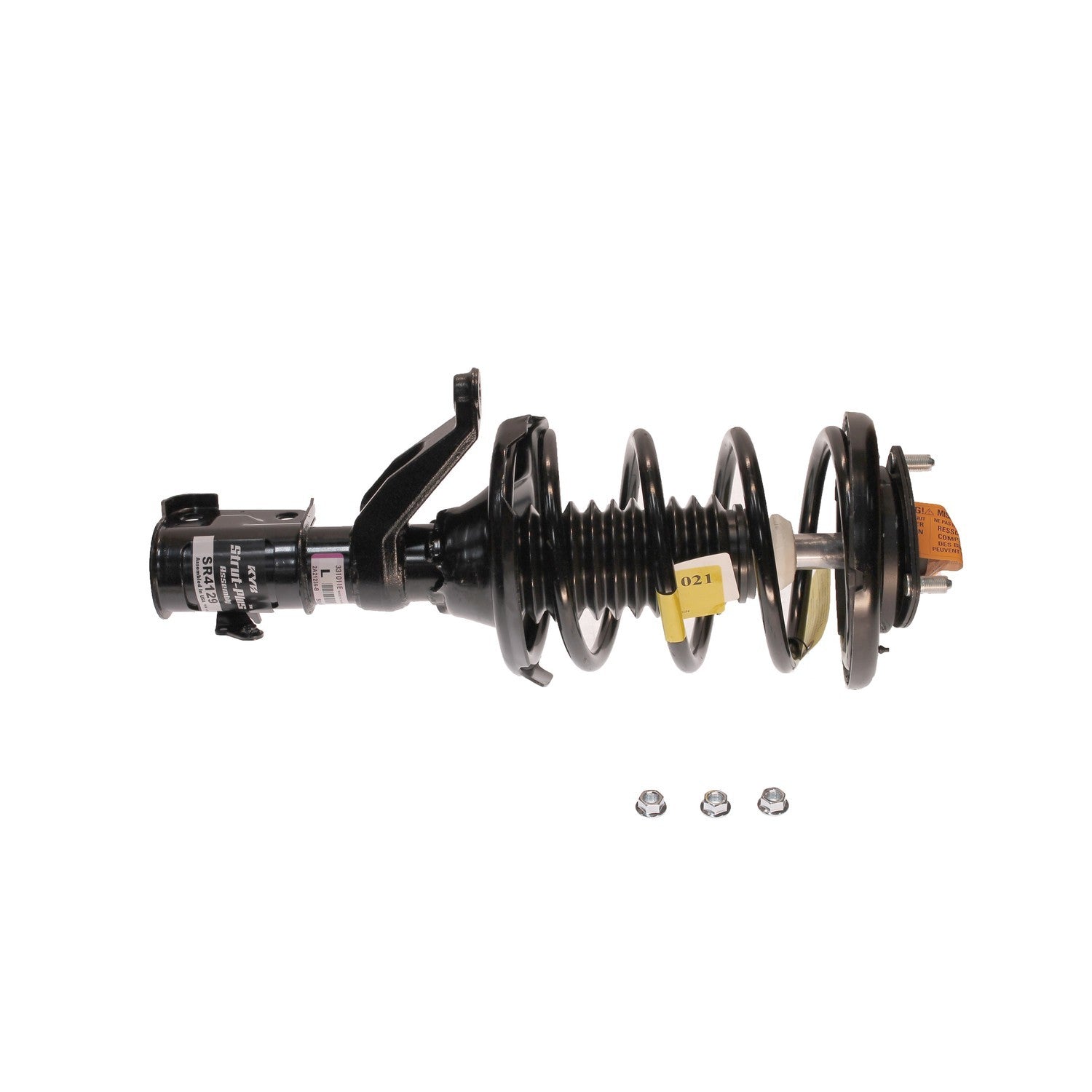 Front View of Front Left Suspension Strut and Coil Spring Assembly KYB SR4129