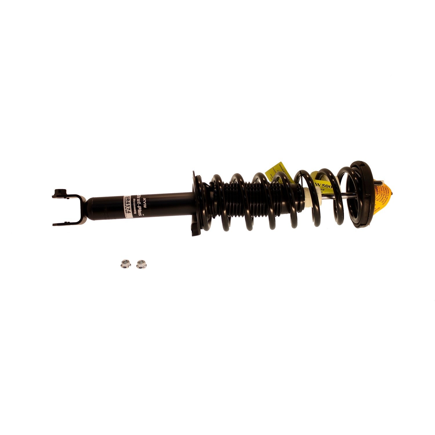 Front View of Rear Left Suspension Strut and Coil Spring Assembly KYB SR4174