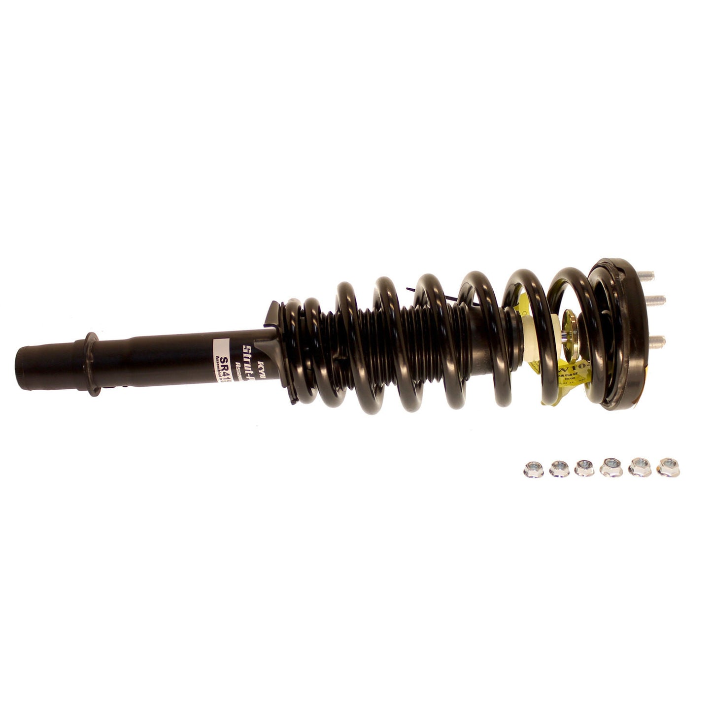 Top View of Front Left Suspension Strut and Coil Spring Assembly KYB SR4190