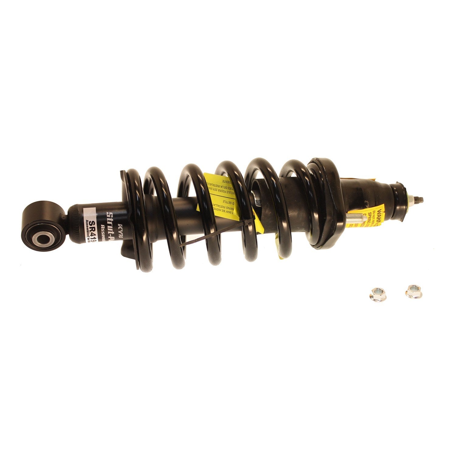 Front View of Rear Left Suspension Strut and Coil Spring Assembly KYB SR4194