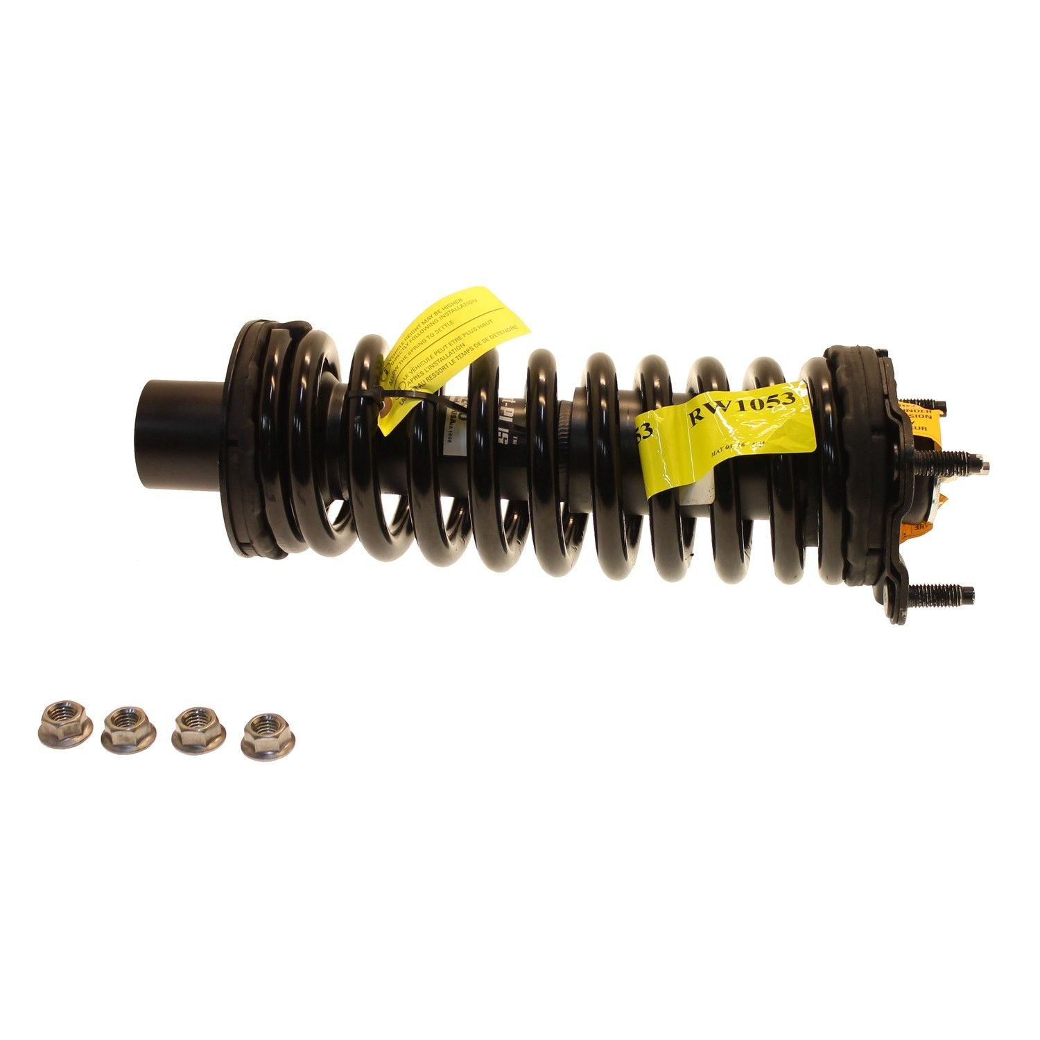 Angle View of Front Left Suspension Strut and Coil Spring Assembly KYB SR4200