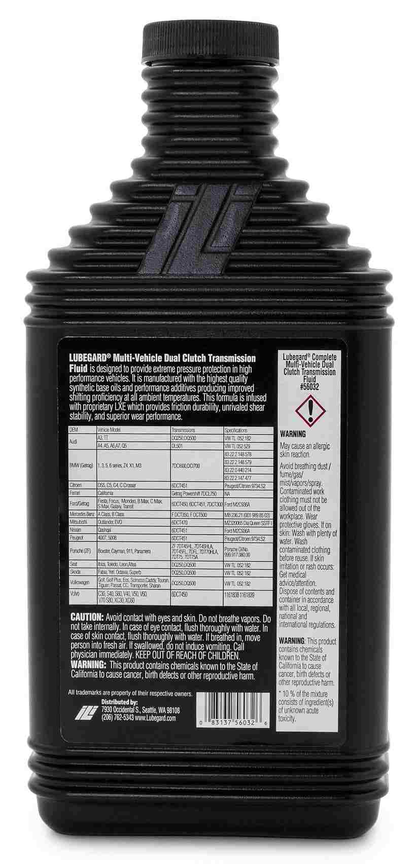 Back View of Transmission Fluid Additive LUBEGARD 56032