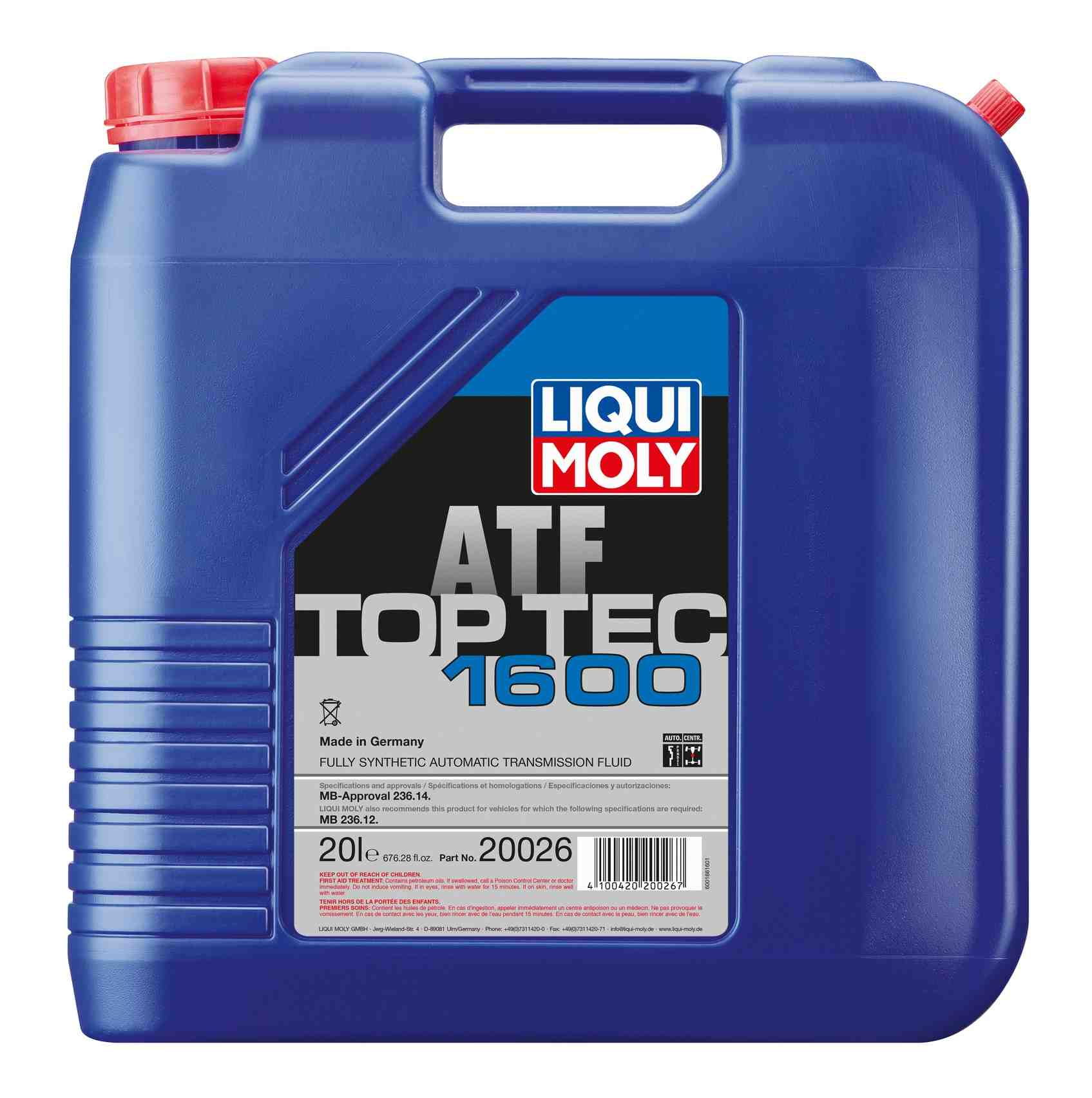 Front View of Automatic Transmission Fluid LIQUI MOLY 20026