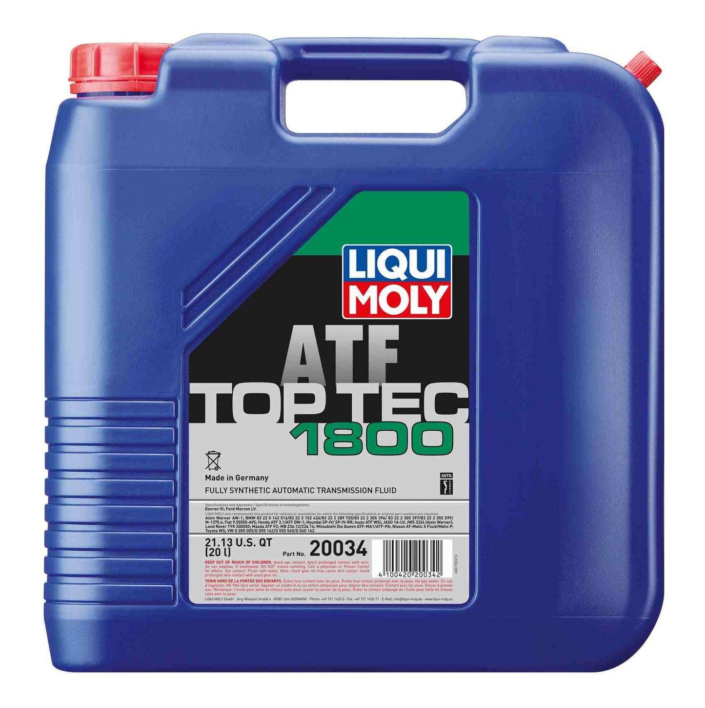 Front View of Automatic Transmission Fluid LIQUI MOLY 20034