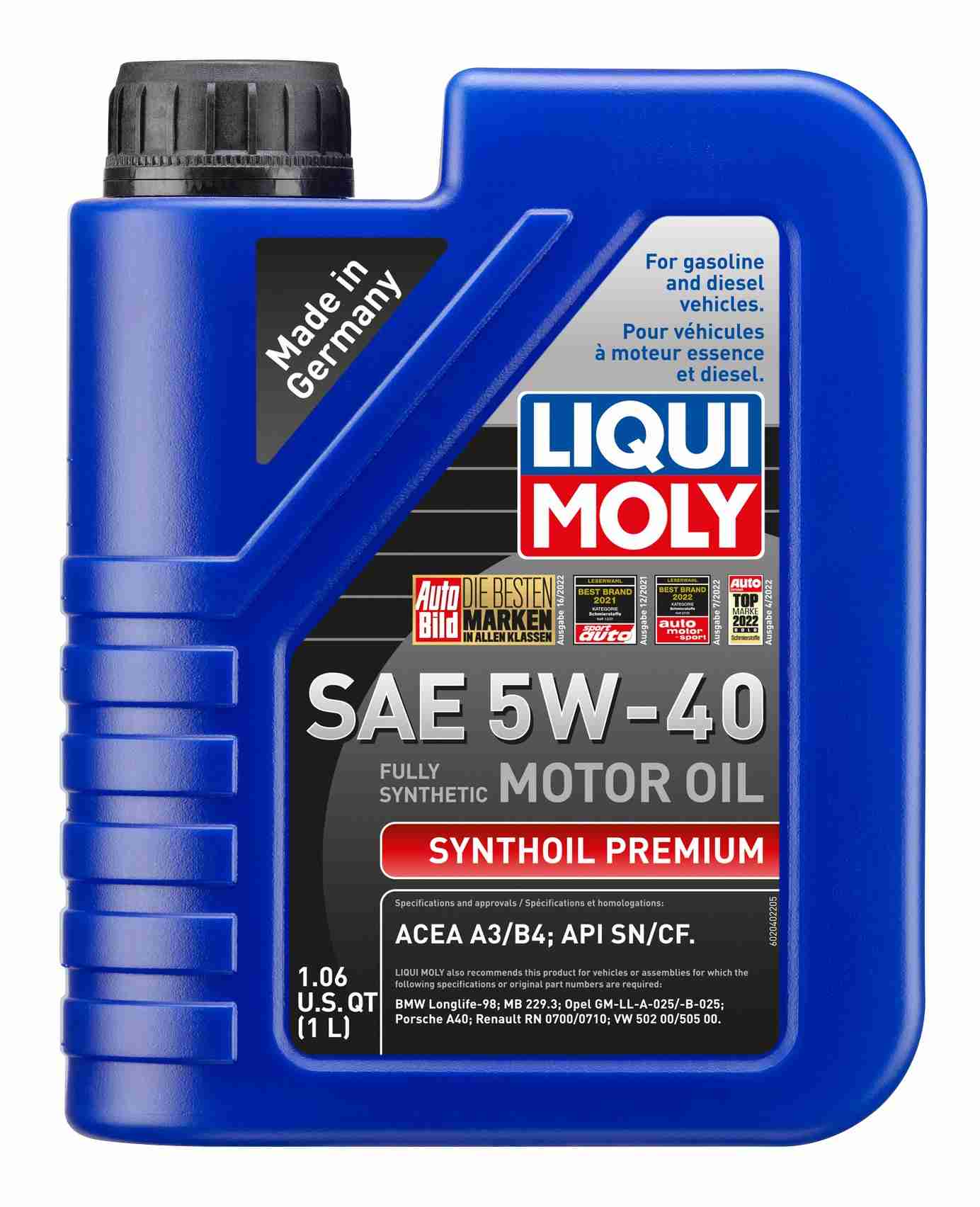 Front View of Engine Oil LIQUI MOLY 2040