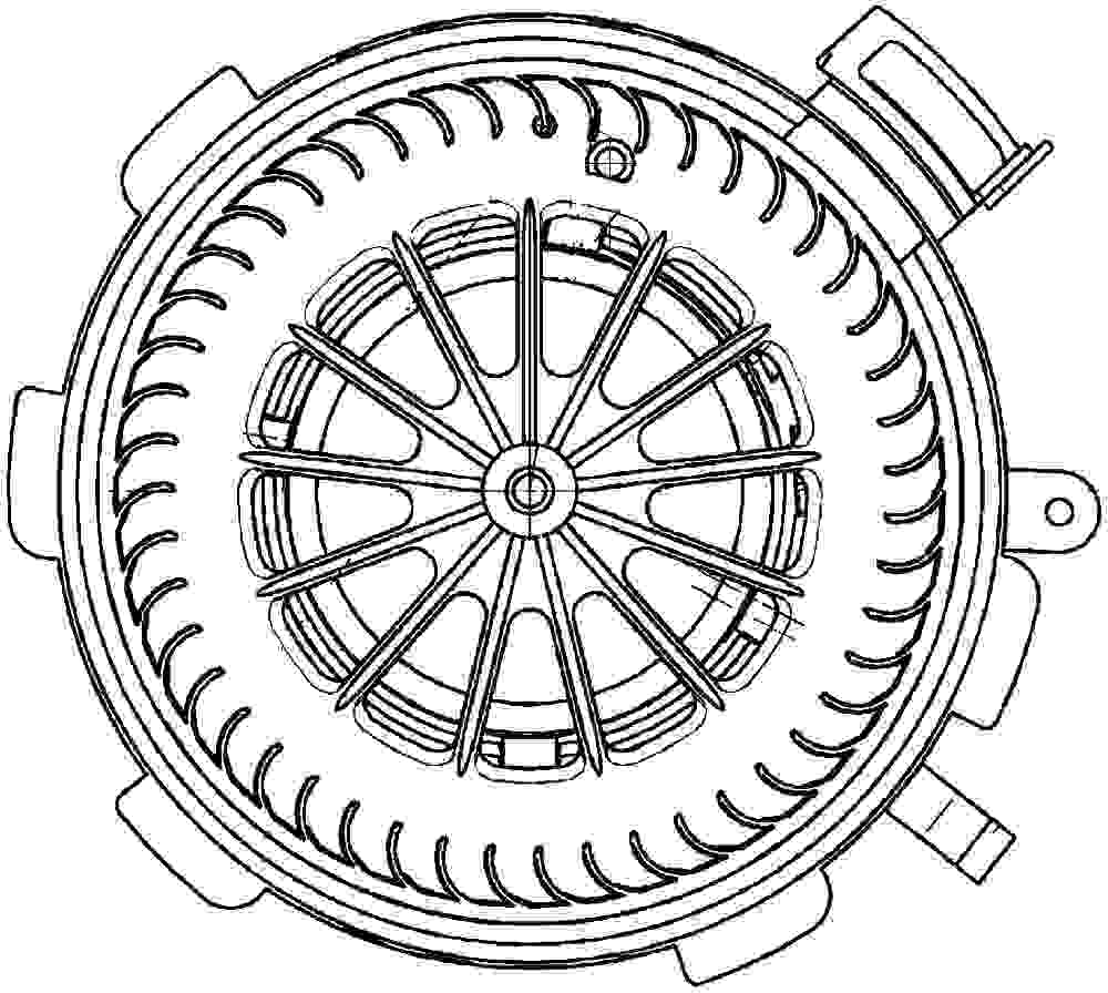 Front View of HVAC Blower Motor MAHLE AB89000P