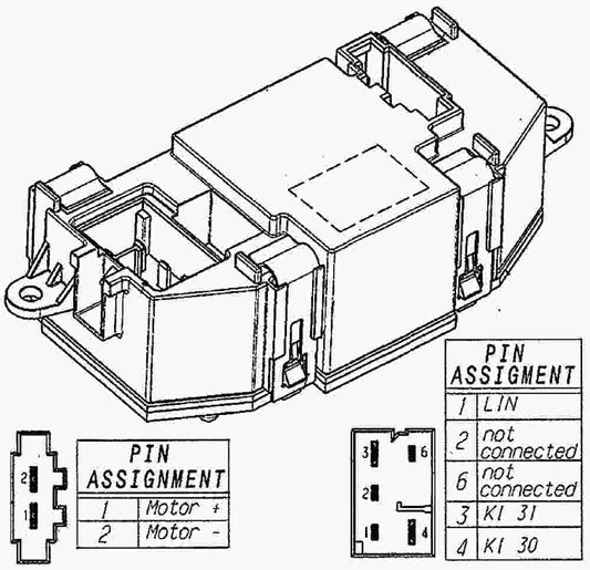 Front View of HVAC Blower Motor Regulator MAHLE ABR56000P