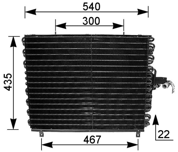 Front View of A/C Condenser MAHLE AC166000S