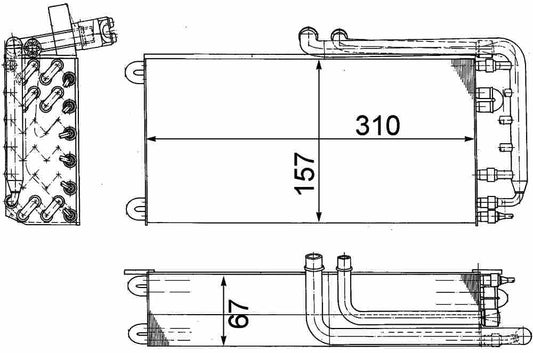 Front View of A/C Evaporator Core MAHLE AE45000P