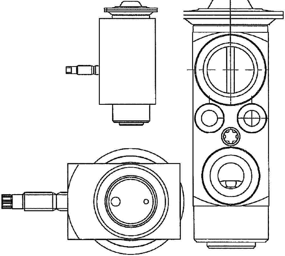 Front View of A/C Expansion Valve MAHLE AVE66000P