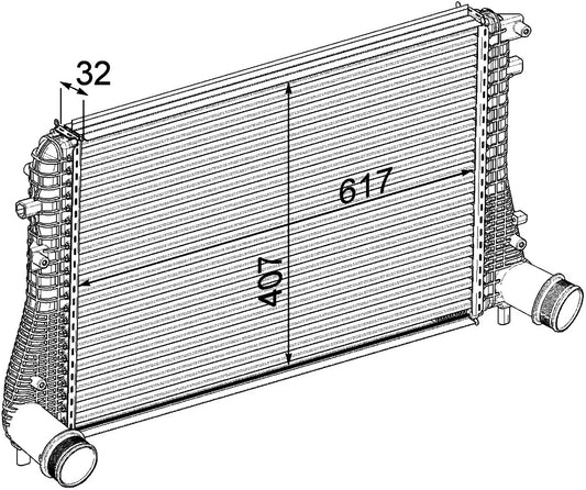 Front View of Intercooler MAHLE CI207000P