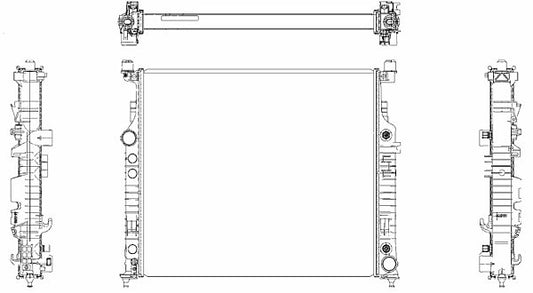 Front View of Center Radiator MAHLE CR1704000P