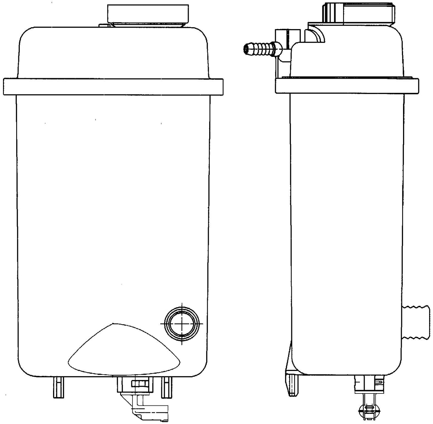 Front View of Engine Coolant Reservoir MAHLE CRT52000S