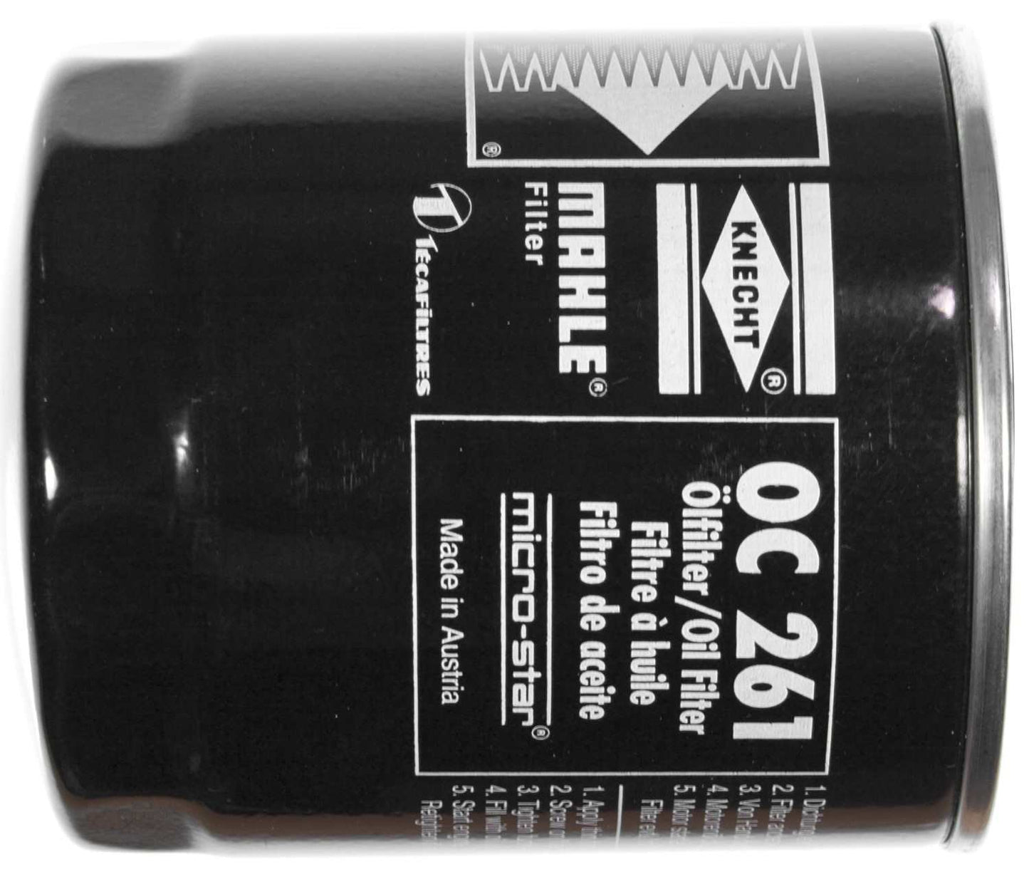 Side View of Engine Oil Filter MAHLE OC261