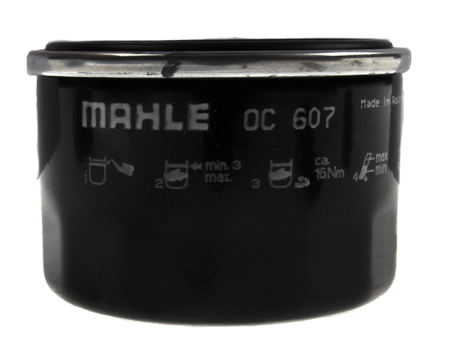 Front View of Engine Oil Filter MAHLE OC607