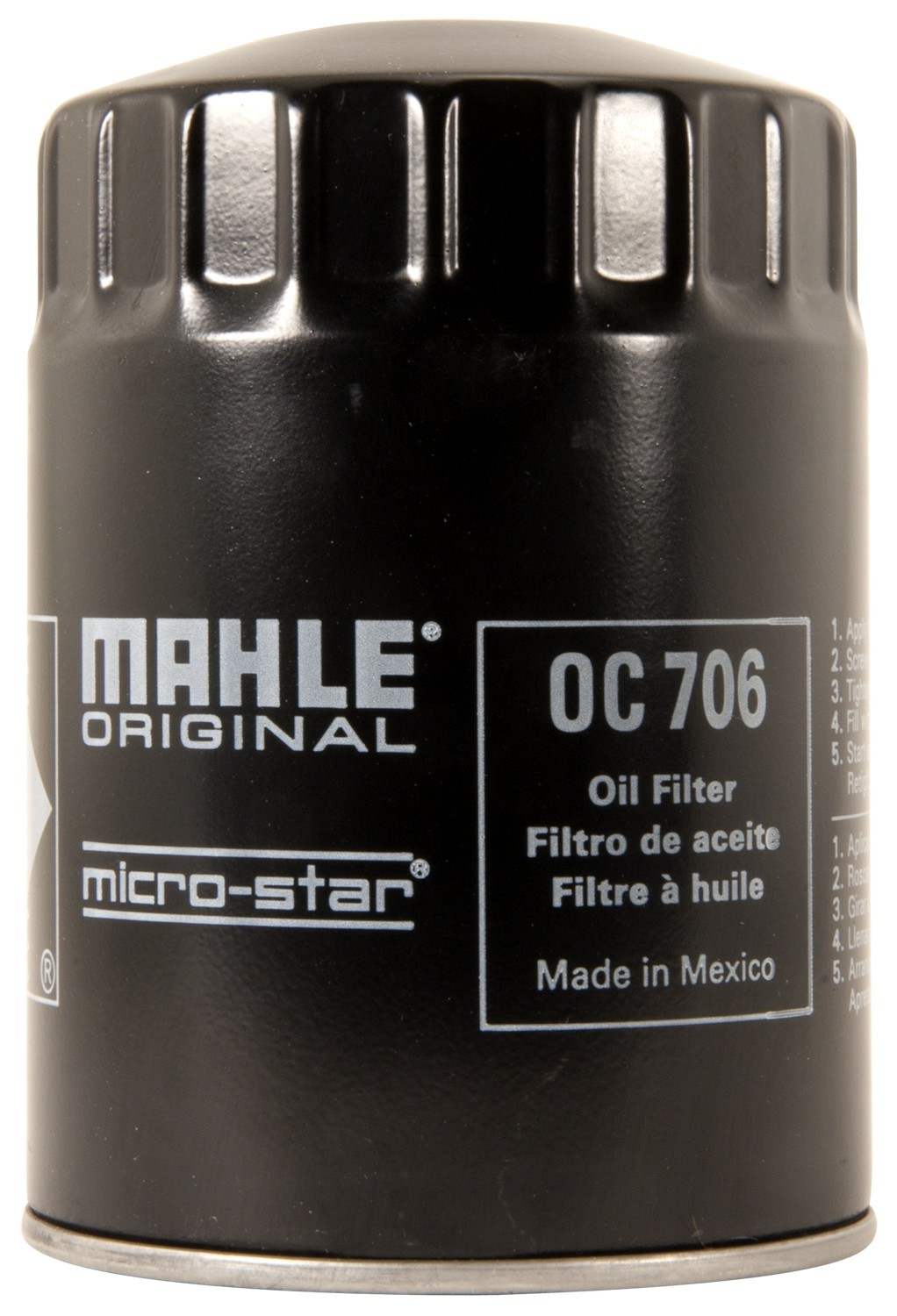 Side View of Engine Oil Filter MAHLE OC706