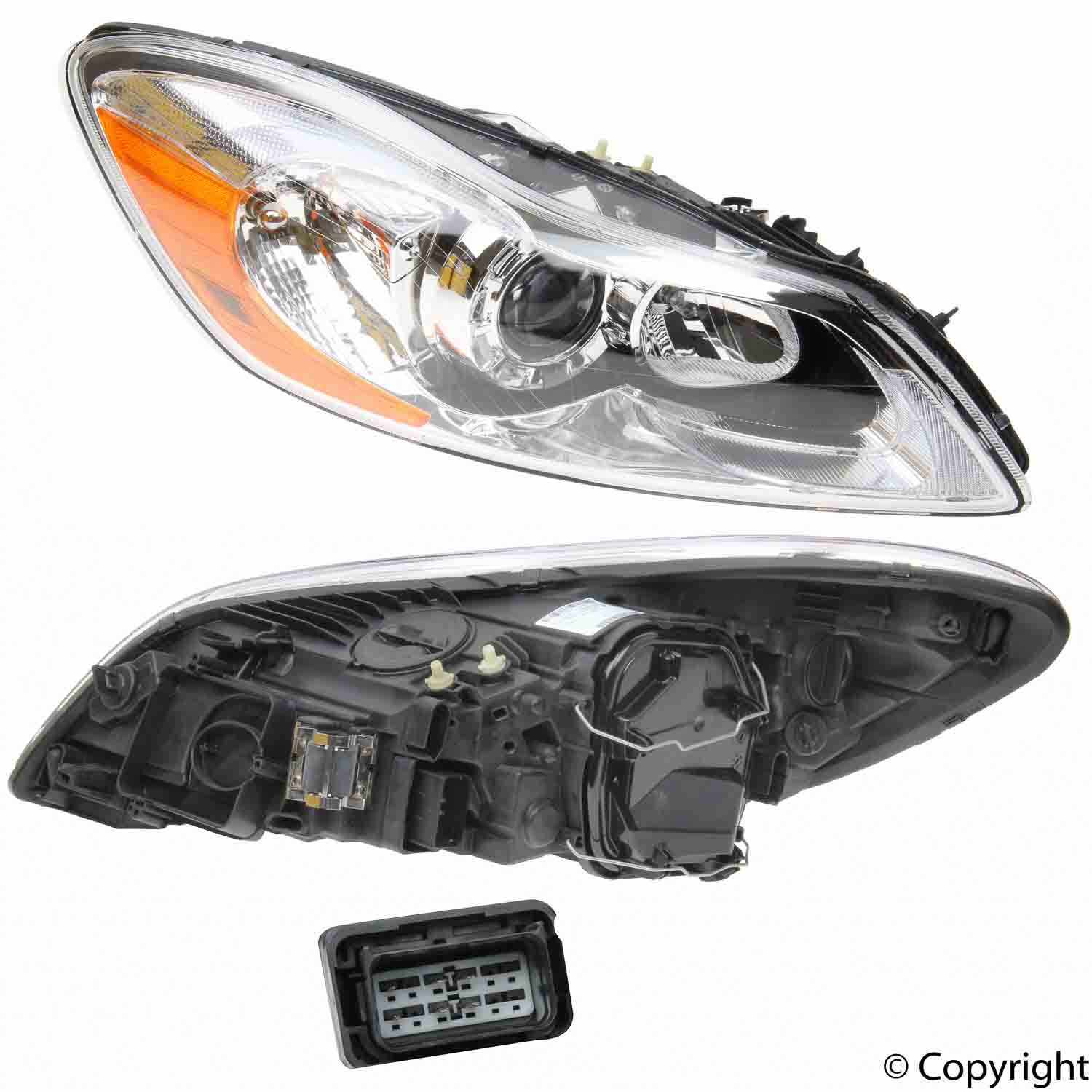 Front View of Right Headlight Assembly MARELLI LUS6251