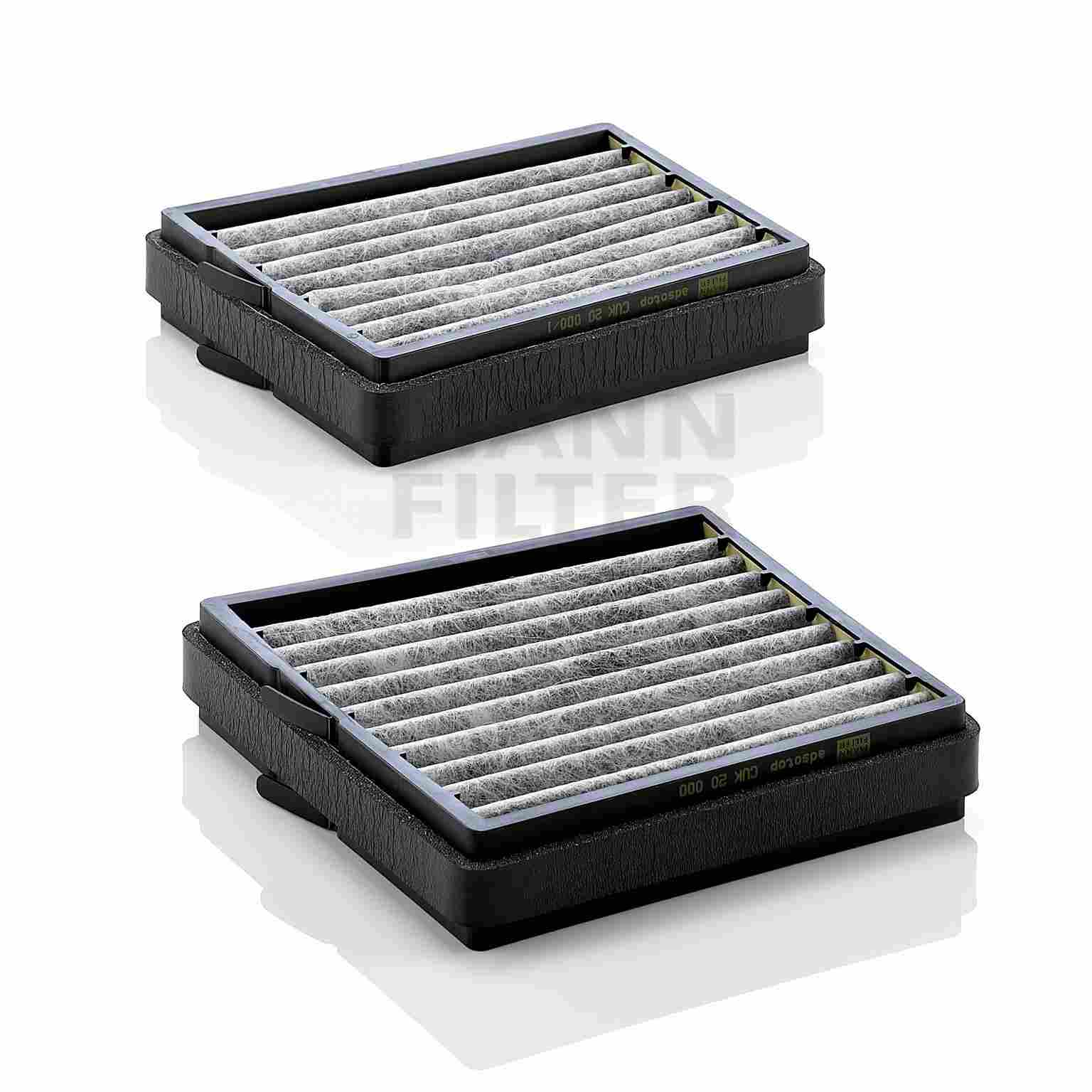 Front View of Cabin Air Filter MANN CUK20000-2