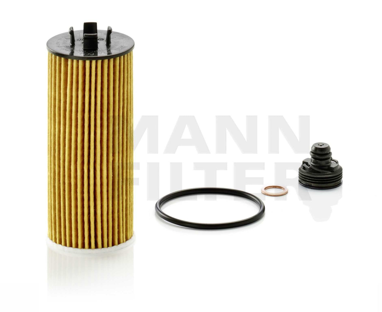 Front View of Engine Oil Filter MANN HU6015ZKIT